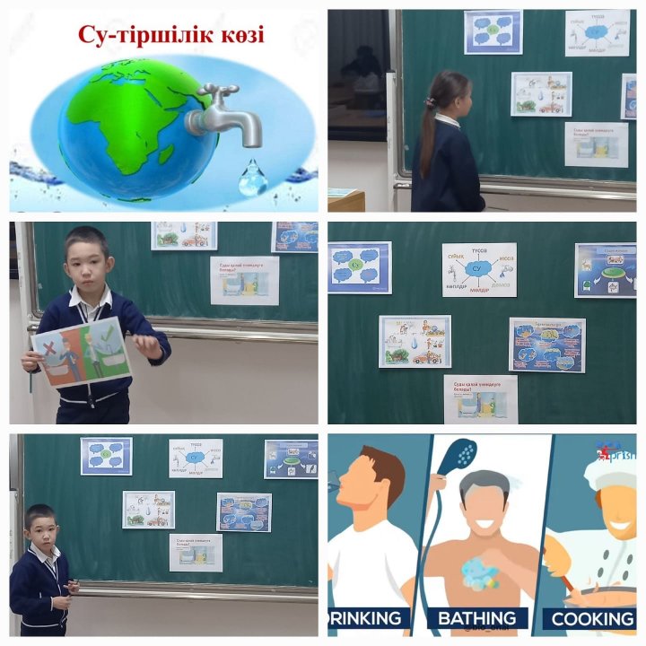 Үнемді тұтыну жобасы бойынша 3 Ә сыныбында өткен “Су-тіршілік көзі” атты тәрбие сағаты