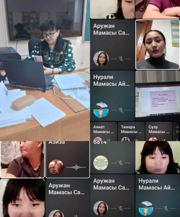 Судағы қауіпсіздік бойынша ата-аналармен зум форматындағы жиналыс